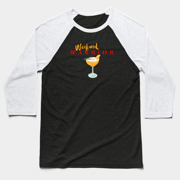 Weekend Warrior Tropical Cocktail Baseball T-Shirt by MyUniqueTee